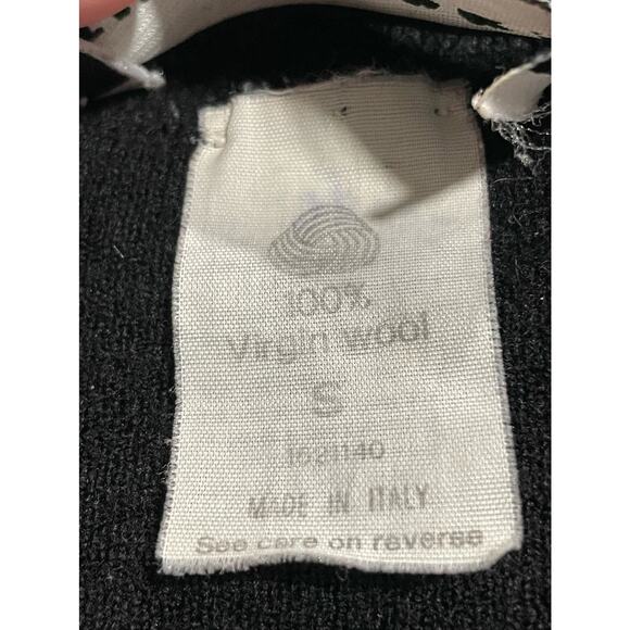 VTG The Works Saks Fifth Avenue 100% Wool Women's Sz S Open-Front Cardigan Black - Picture 12 of 13